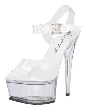 Lapdance - Clear Platform Sandal - 6" Heel - divasdenau