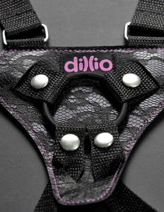 Dillio - 6" Strap-On Harness Set - Pink