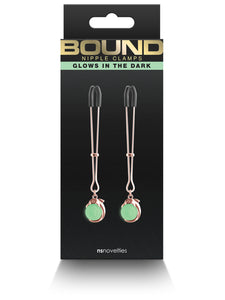 Bound - Nipple Clamps - Glowing Dolphin - Rose Gold