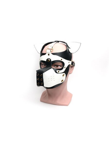 665 Leather - Puppy Play Bondage Hood - Black - divasdenau