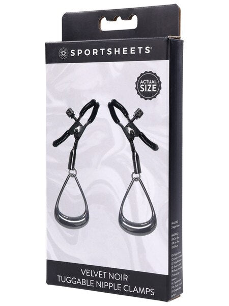Sportsheets - Velvet Noir Tuggable Nipple Clamps - divasdenau