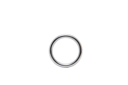 Love in Leather - Stainless Steel Rigid Cock Ring - 40mm
