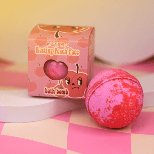 Wick’ety Wack - Resting Peach Face Bath Bomb - divasdenau