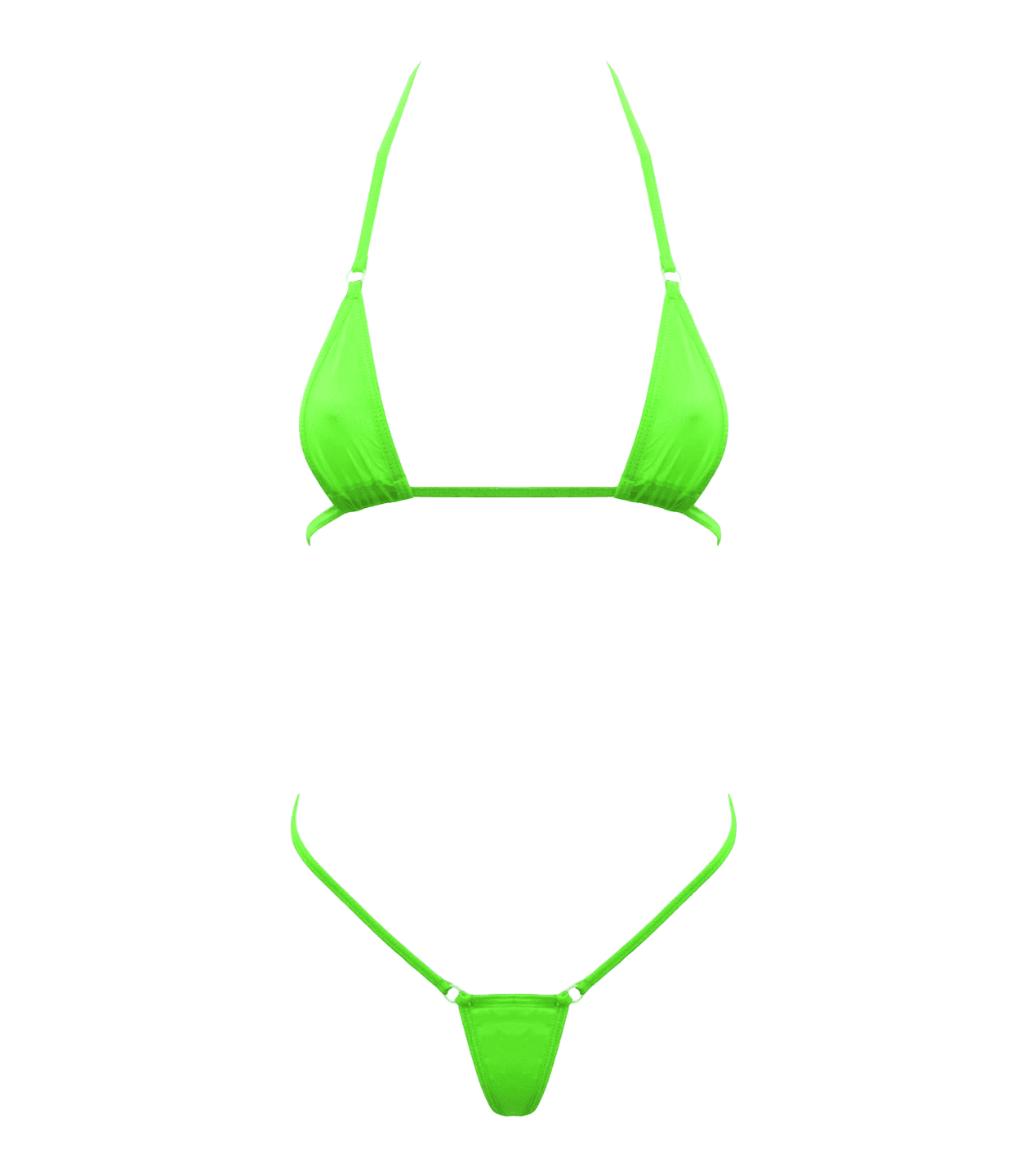 Spandex Micro Bikini - Neon Green - divasdenau