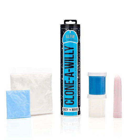 Clone-A-Willy - Glowing Vibrating Penis Cloning Kit - Blue - divasdenau