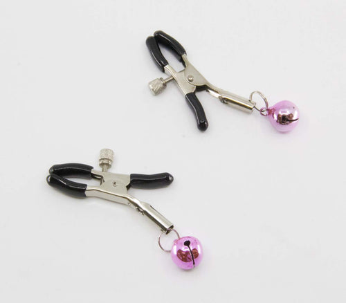 Love in Leather - Bell Nipple Clamps - Baby Pink