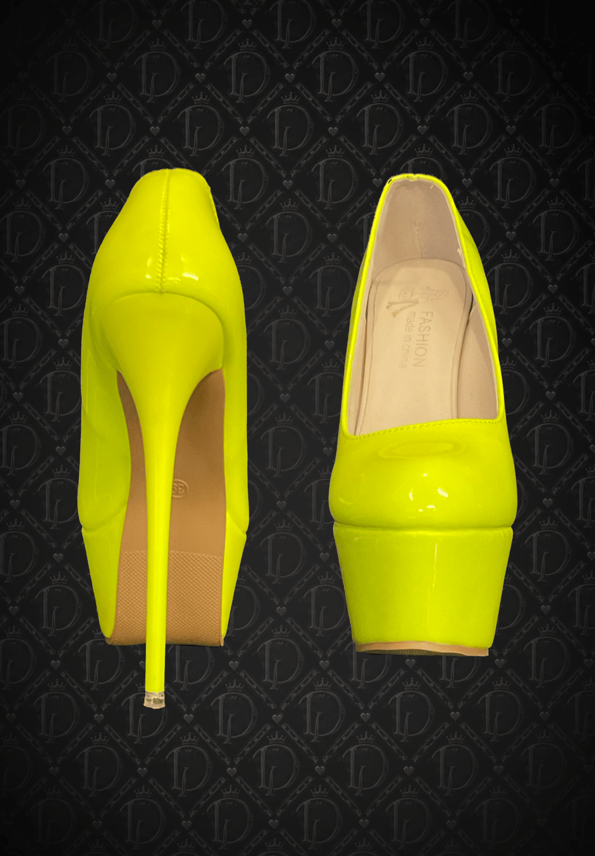 Classic Glossy Stiletto - Fluro Yellow - divasdenau