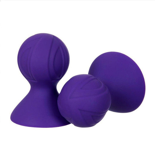 Silicone Nipple Sucker (Pair) Black / Purple - divasdenau