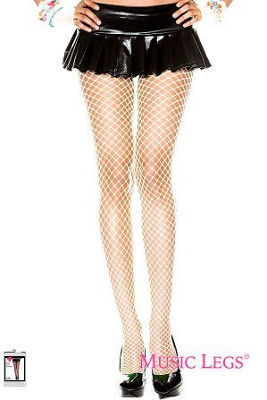 Music Legs - Spandex Mini Diamond Net Pantyhose - One Size - divasdenau