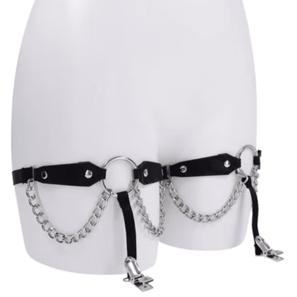 Sex And Mischief - Lace - Chain Lace Garters - divasdenau