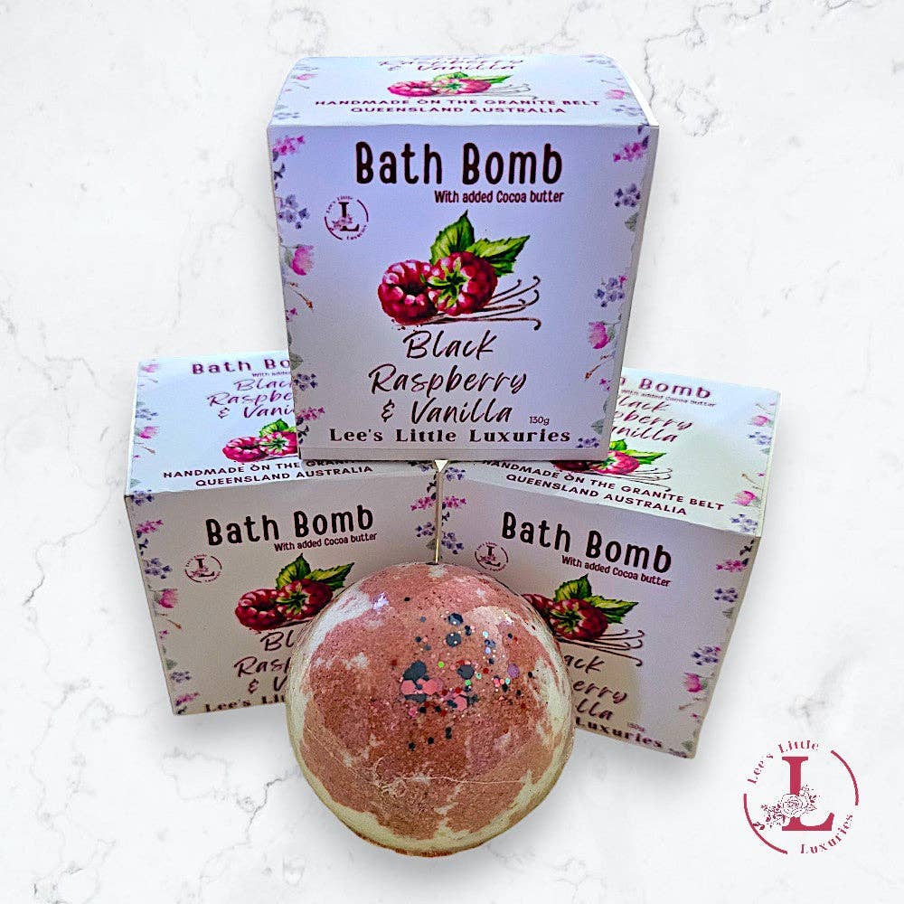 Black Raspberry & Vanilla Bath Bomb - divasdenau