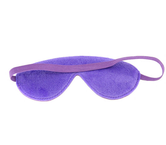 Berlin Baby - Faux Leather Blindfold with Faux Fur Lining - Purple - divasdenau