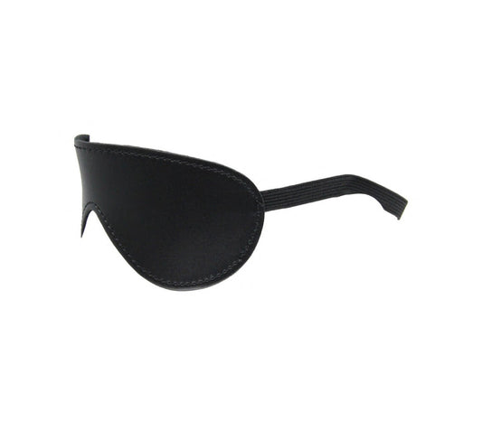 Berlin Baby - Faux Leather Blindfold with Faux Fur Lining - Black - divasdenau