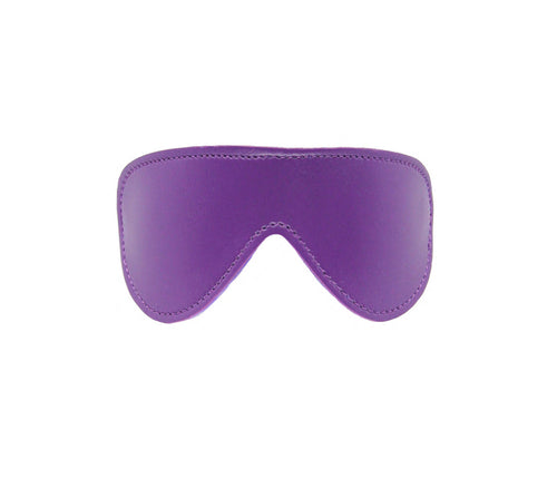 Love in Leather - Faux Leather Blindfold with Faux Fur Lining - Purple
