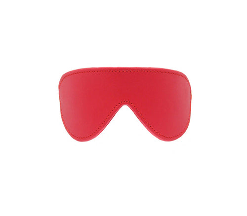 Berlin Baby - Faux Leather Blindfold with Faux Fur Lining - Red