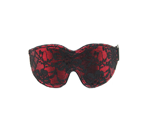Berlin Baby - Satin & Lace Blindfold - Red