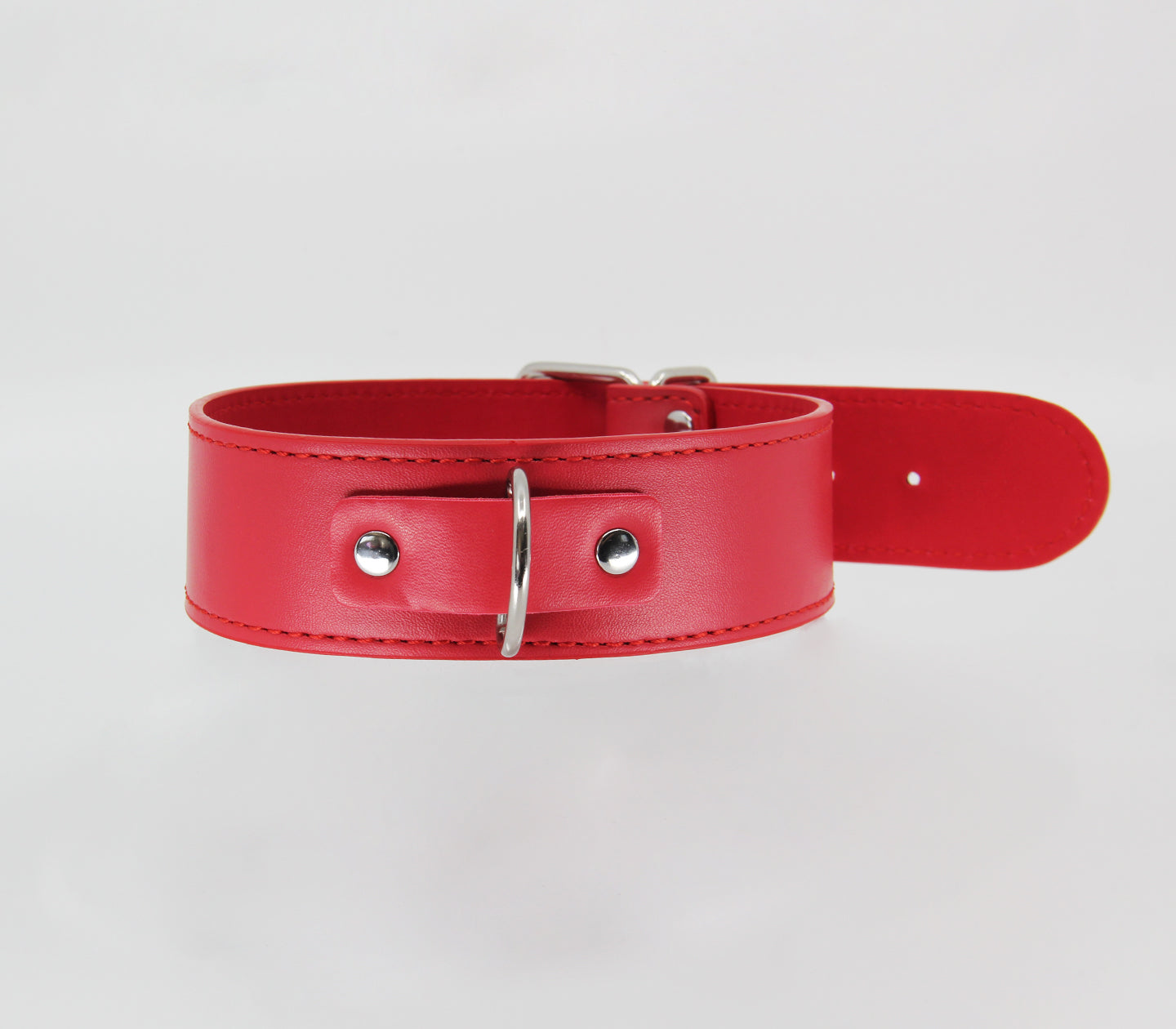 Berlin Baby - Unlined Faux Leather Collar - Red