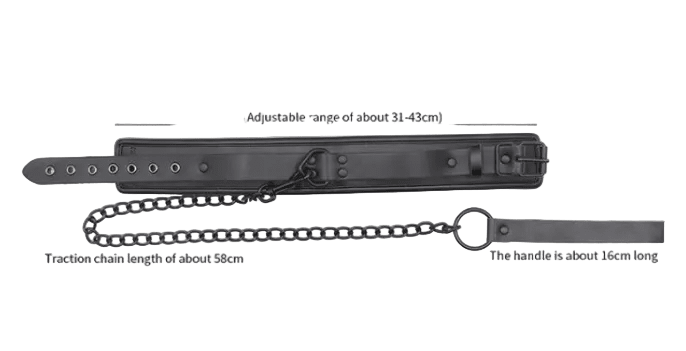 Sponge Leather Collar & Leash - Black & Black Hardware - divasdenau