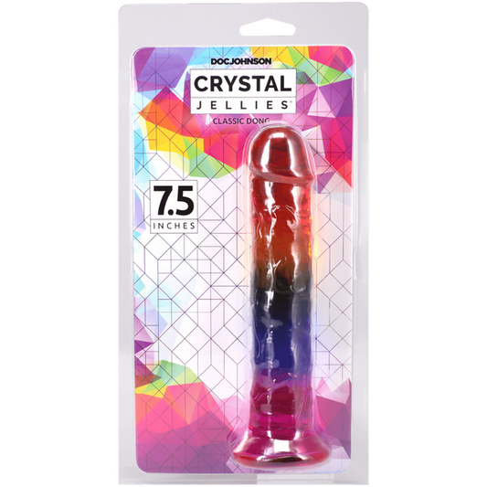 Doc Johnson - Crystal Jellies - Rainbow 7.5" - divasdenau