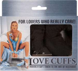 Love Cuffs - Metals Cuffs With Faux Fur Covers - Black