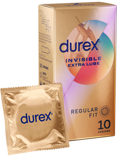 Durex - Invisible - Extra Lube - 10 Pack