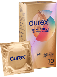 Durex - Invisible - Extra Lube - 10 Pack