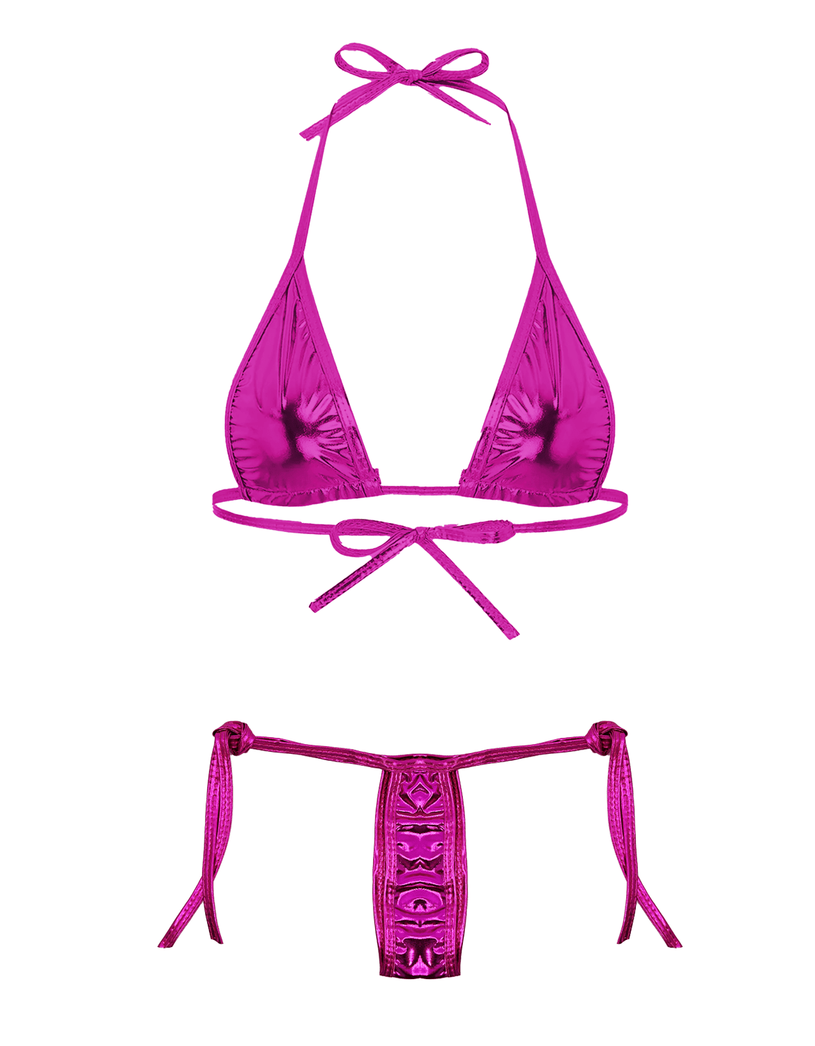 Metallic Micro Bikini - Pink - divasdenau