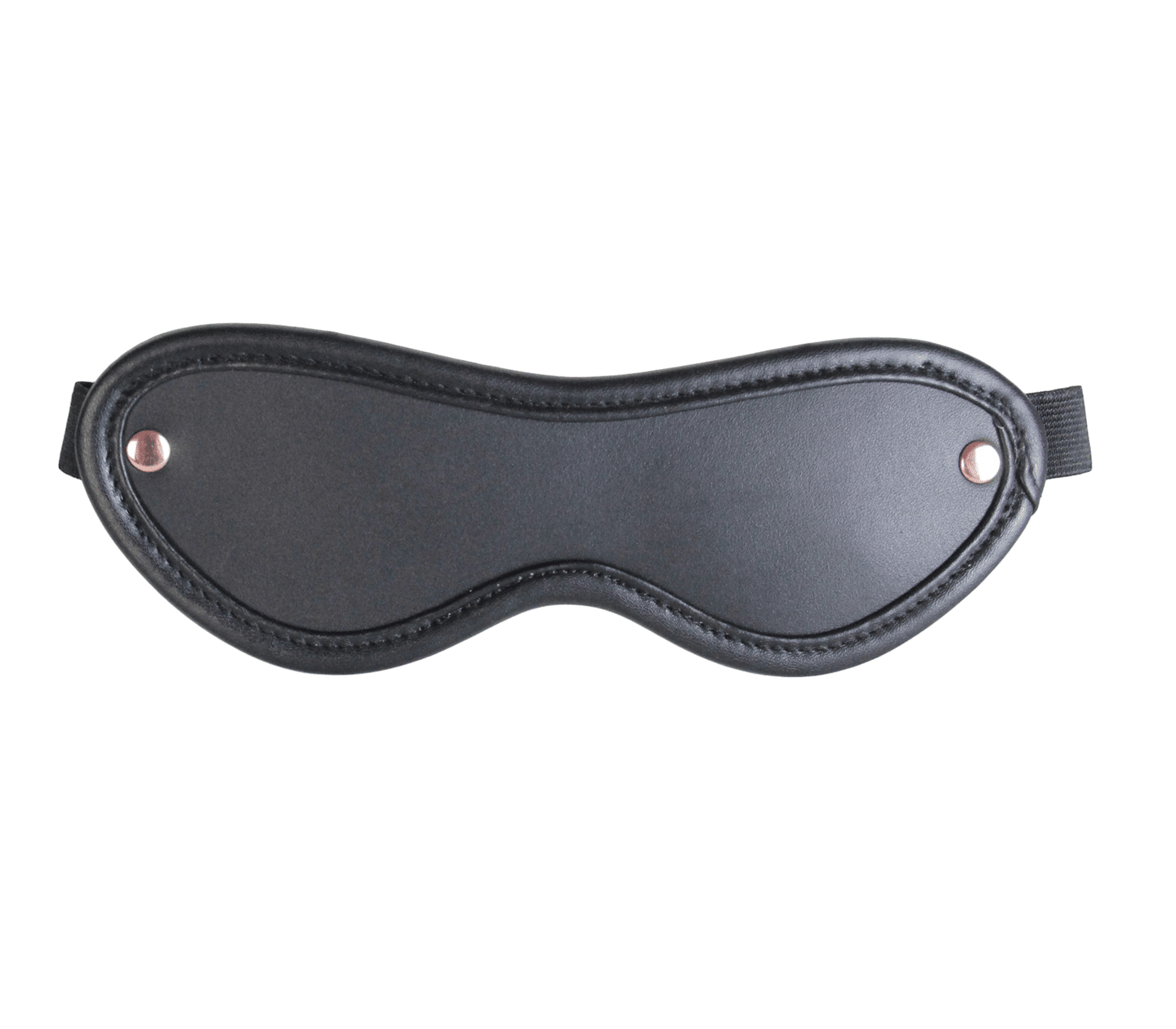 Leather Blindfold With Coloured Hardware - Rose Gold - divasdenau