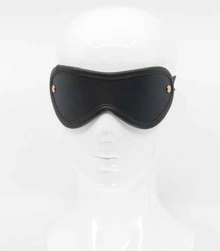 Love in Leather - Leather Blindfold With Coloured Hardwaren - Rose Gold