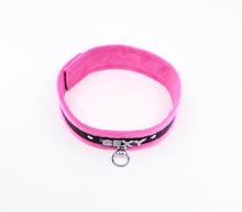Load image into Gallery viewer, Love in Leather - Diamanté Embellished Soft Collar - &#39;Sexy&#39; - Pink