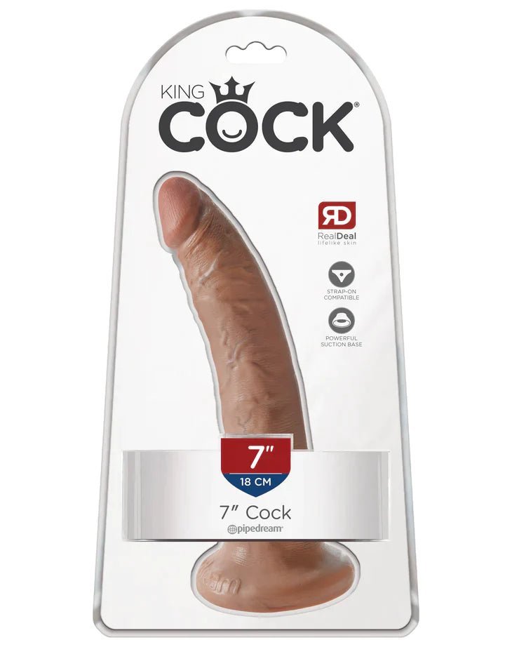 King Cock - 7" Cock - Tan - divasdenau