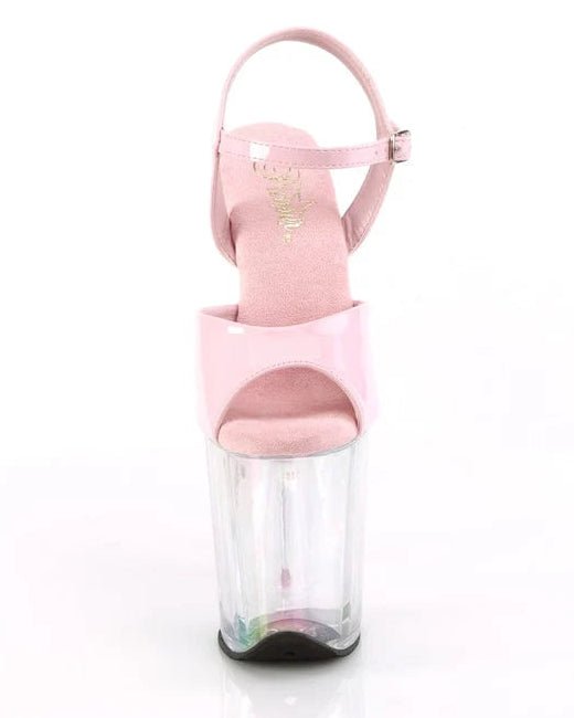Pleaser - Flamingo Platform Sandal - Holographic Clear - divasdenau