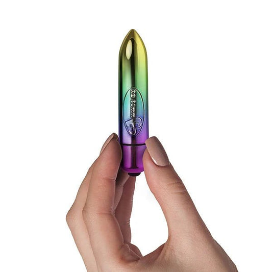 Rocks Off - 80mm Rainbow Vibrating Bullet - 7 Speeds - divasdenau