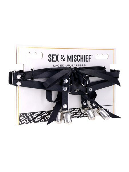 Sex And Mischief - Lace - Laced Up Garters - divasdenau