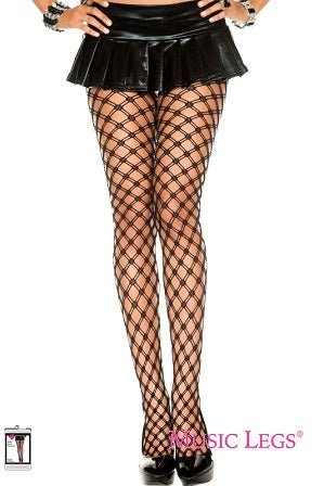 Music Legs - Pantyhose Spandex Diamond Net Double Strands - divasdenau
