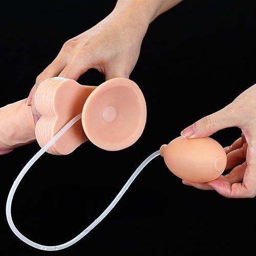 Cumming Softee - 9" Soft Ejaculation Cock w/Balls - divasdenau