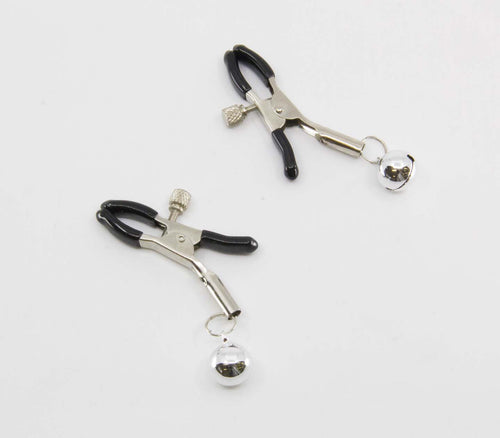 Love in Leather - Bell Nipple Clamps - Silver