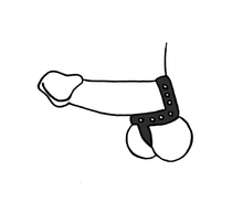 Load image into Gallery viewer, Love in Leather - Silicone Penis Strap &amp; T-Bar Ball Divider