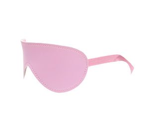 Berlin Baby - Faux Leather Blindfold with Faux Fur Lining - Pink