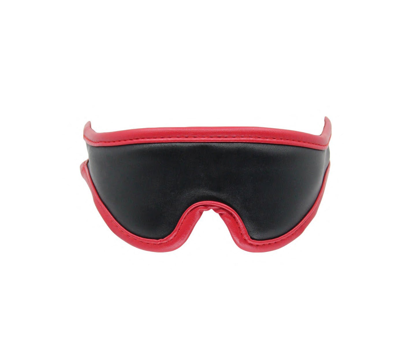 Faux Leather Padded Blindfold - Red - divasdenau