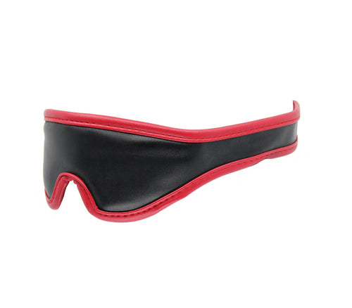 Love in Leather - Faux Leather Padded Blindfold - Red