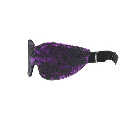 Berlin Baby - Satin & Lace Blindfold - Purple - divasdenau