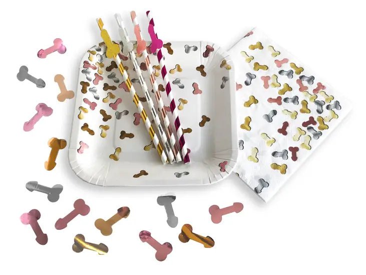 Glitterati - Penis Party Glittering Celebration Straws - Tall - divasdenau