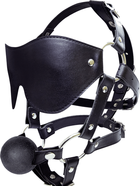 Eye Mask Harness With Ball Gag - divasdenau