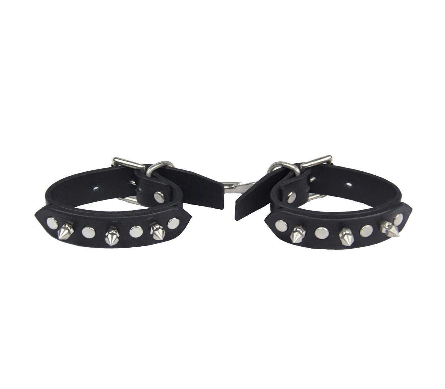 Short Spiked Leather Cuffs - divasdenau