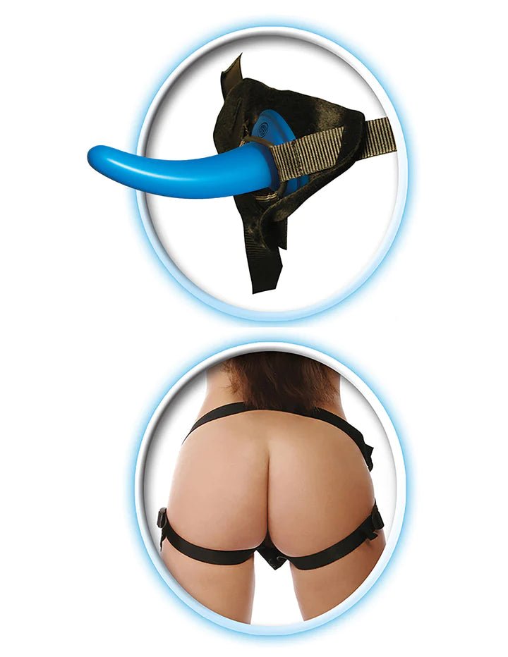 Fetish Fantasy Series - Beginner's Strap-On for Him - 4.5" - Blue - divasdenau