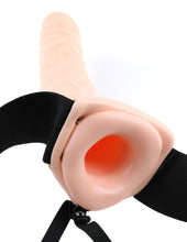 Load image into Gallery viewer, Fetish Fantasy Series - Vibrating Hollow Strap-On - 8&quot; - Flesh