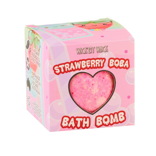 Wick’ety Wack - Strawberry Boba Bath Bomb - divasdenau
