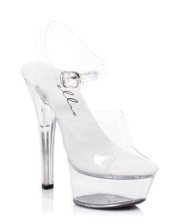 Ellie - Brook 6" Stiletto Heel Sandal - Clear - divasdenau