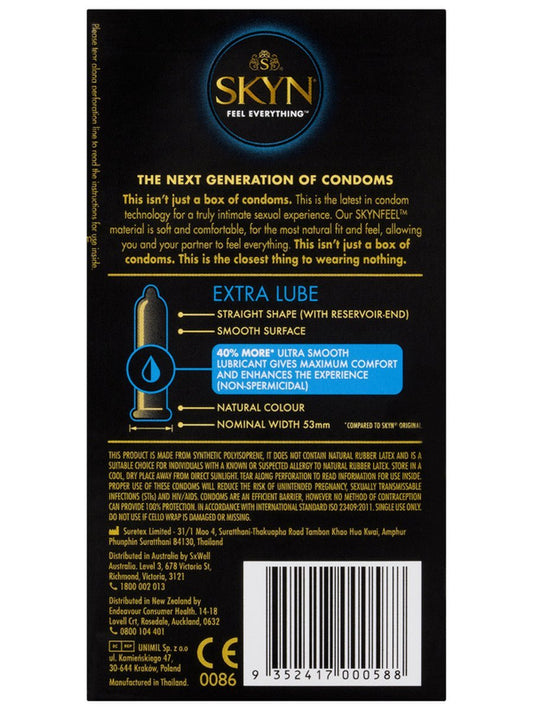 SKYN - Extra Lube - 10 Pack - divasdenau